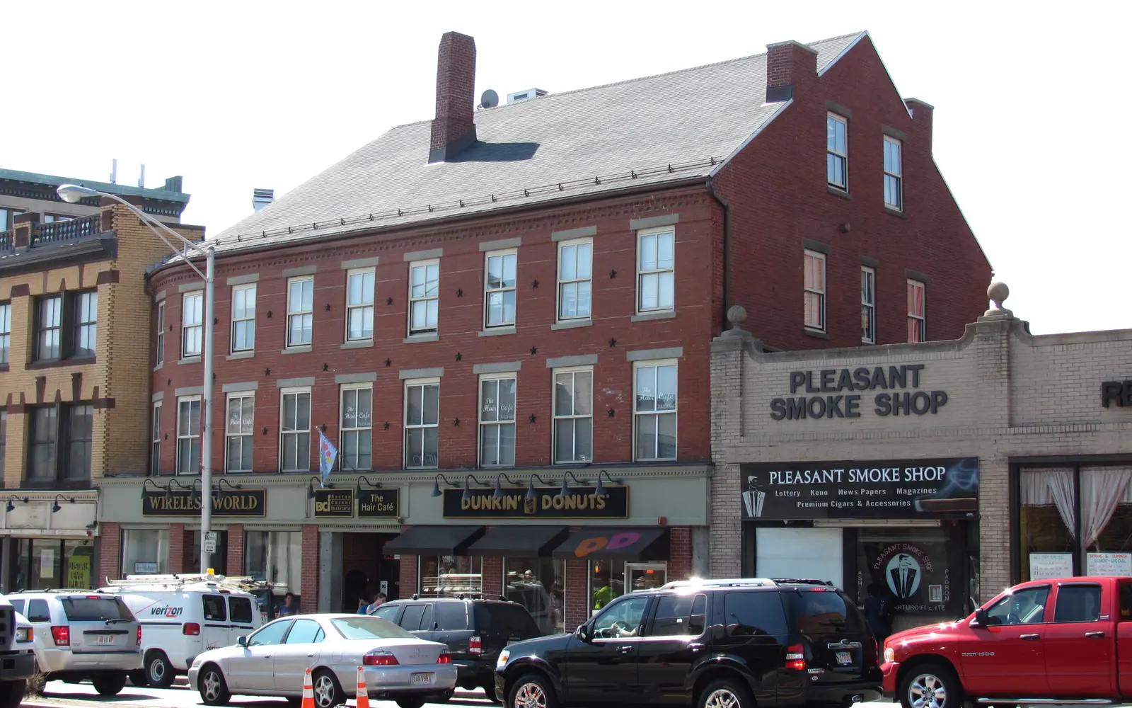 The Waitt Brick Block, a historic brick commercial building in Malden