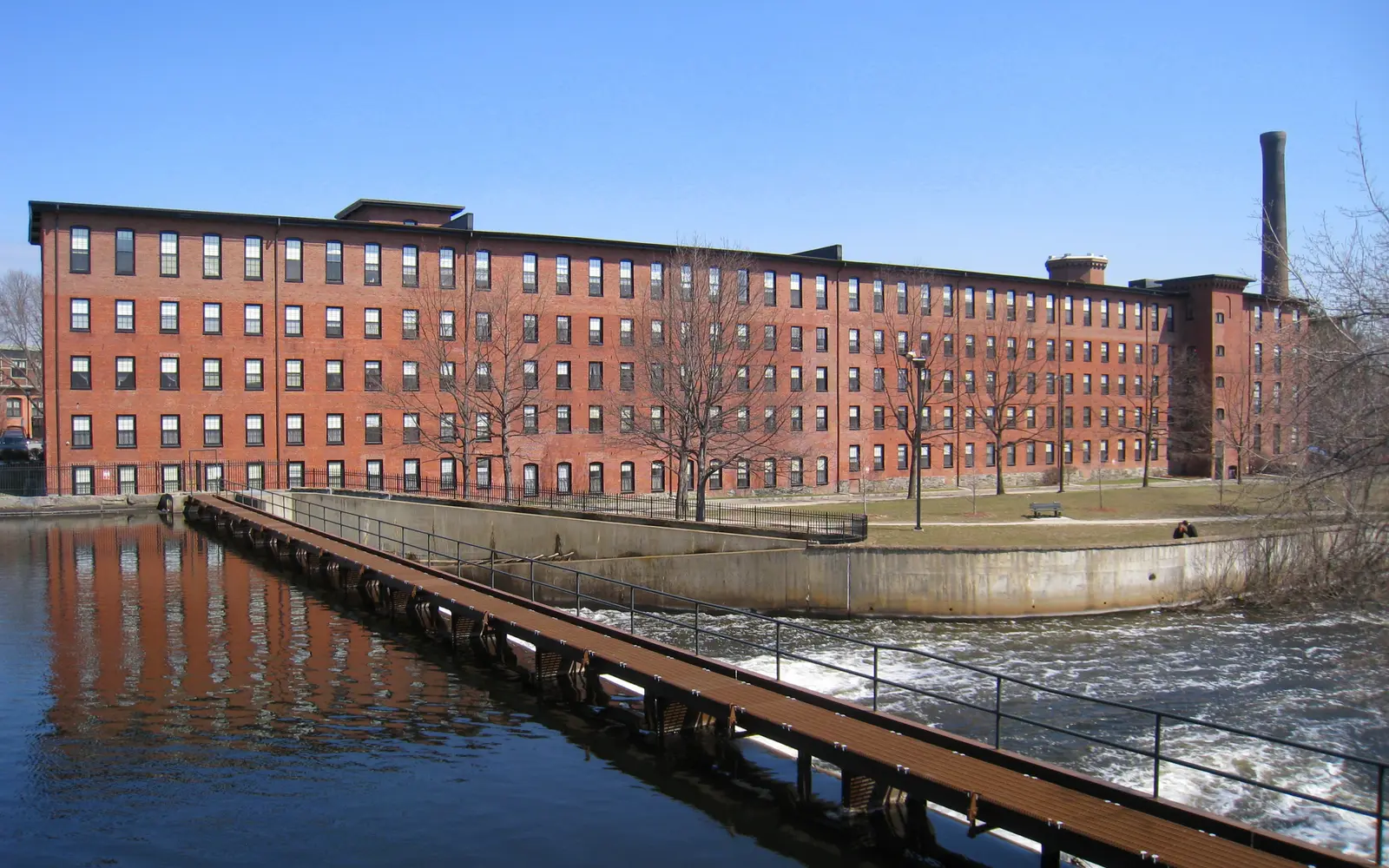 The Boston Manufacturing Company mill on the Charles River in Waltham